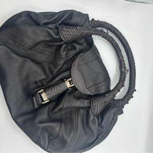 Elegant Black Leather Women's Bag